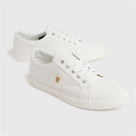 ralph lauren white sneakers women